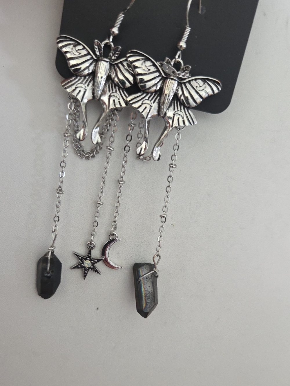 Paparazzi Moth Magic Silver Earrings NWT